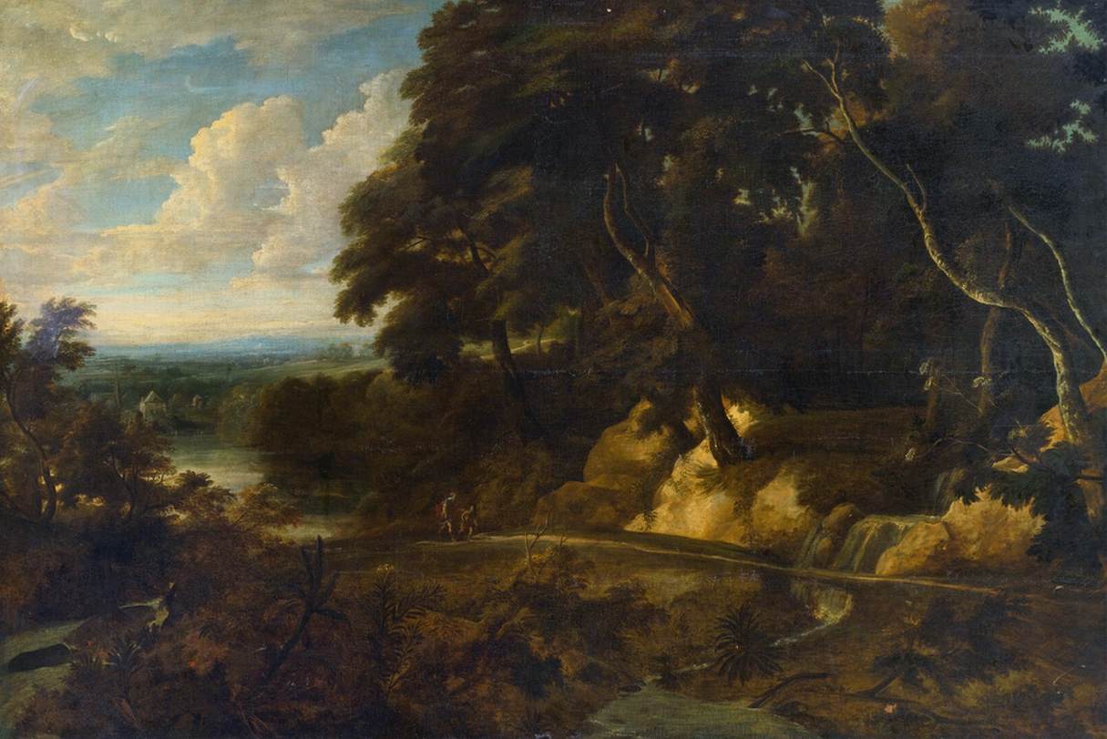 A Vast Landscape with Figures Along a Path