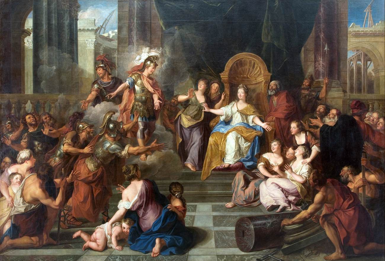 L'Eneide: Aeneas e Acates sembrano Dido