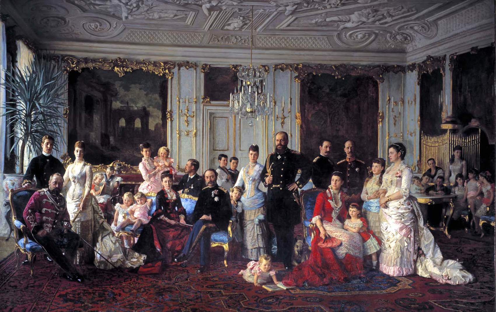 Christian IX de Dinamarca con su Gran Familia
