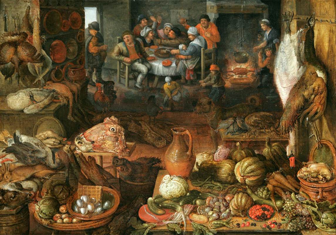 Interior of a Farm with Still Life