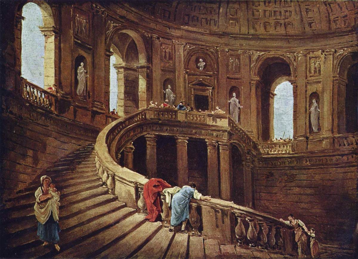 Escadaria (Scala Regia) no Palácio de Caprarola