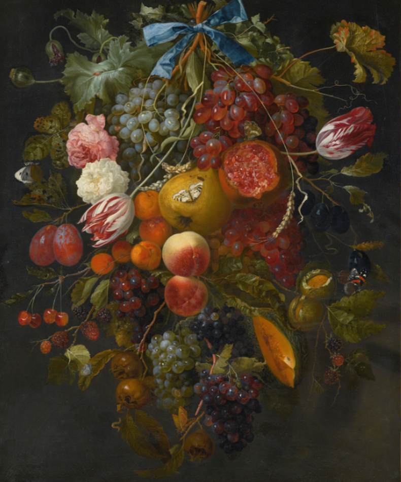 Festoon of Fruits and Flowers, with Butterflies and Other Insects