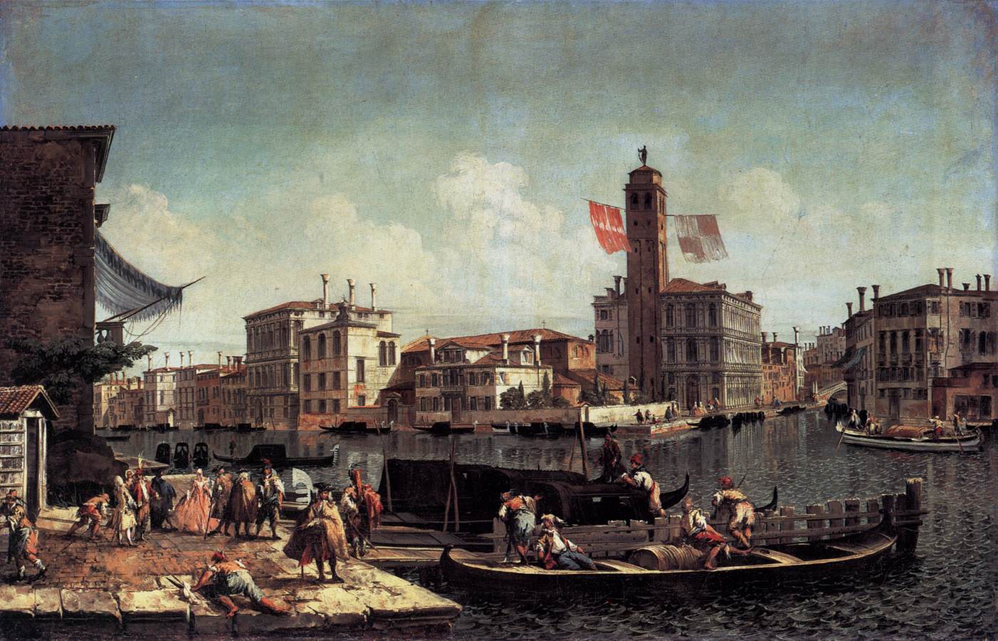 Grand Canal med paladslæber og indgangen til Cannareggio