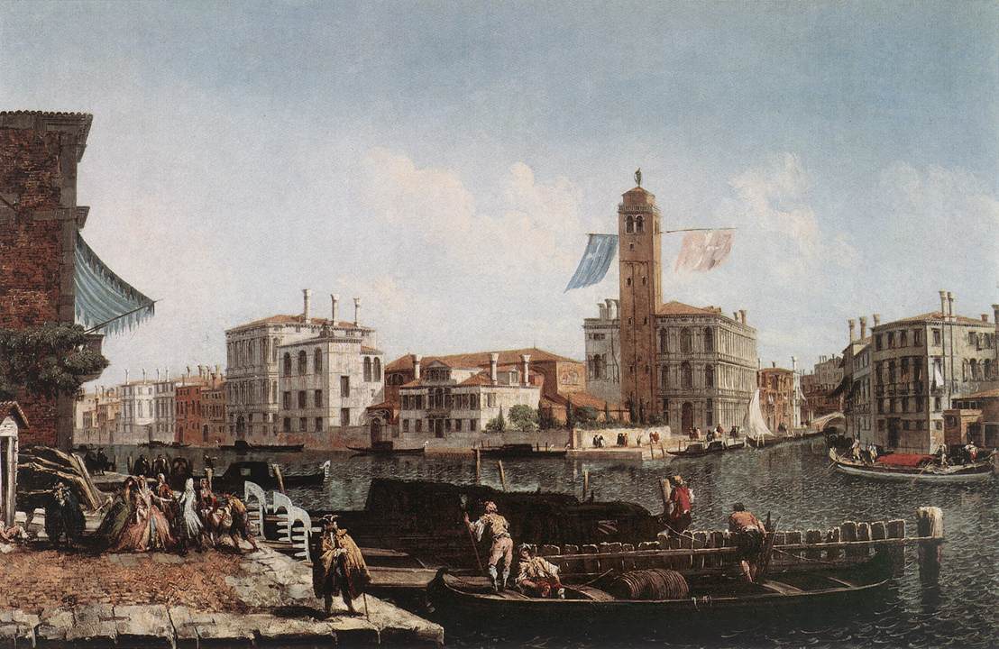 Le grand canal avec le marché des poissons