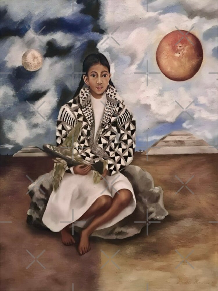 Maria lutando contra o retrato, uma garota de Tehuacan