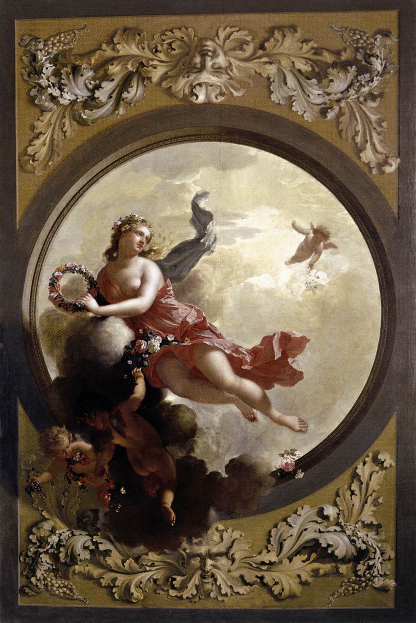 Flora with Putti Spilling Flowers
