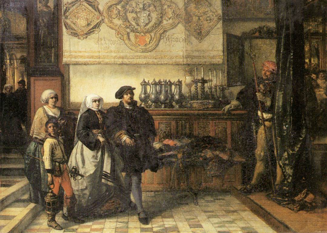 Frans Floris geht zu einer Party der San Lucas Day 1540