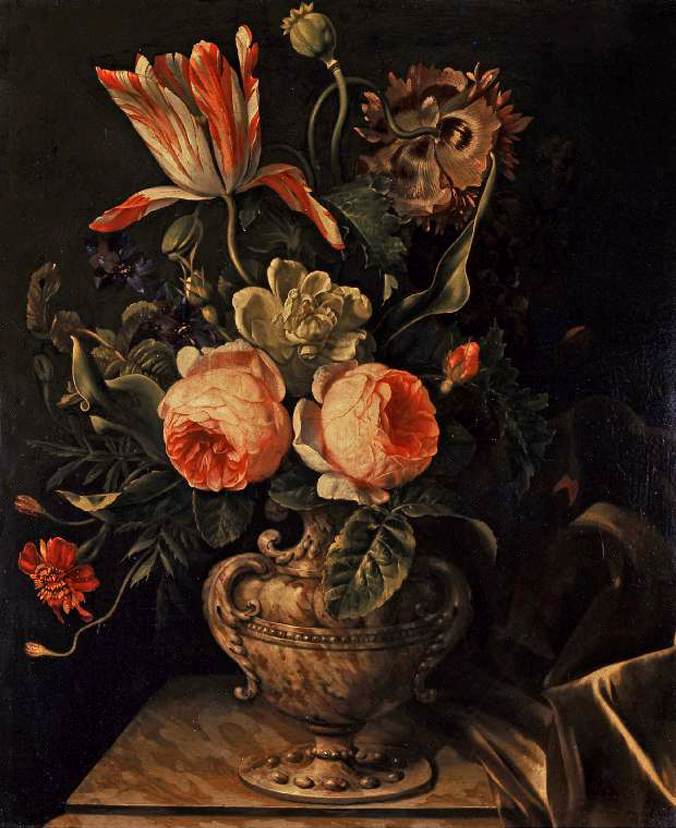 Un vase de fleurs