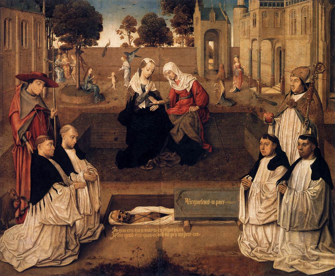Quattro canoni con San Agustín e Jerónimo, con la visita