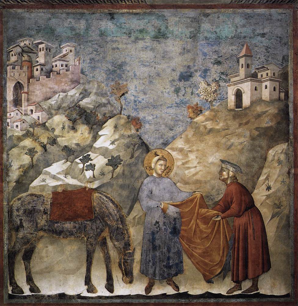 Saint Francis Legend: 2 Saint Francis Giving His Mantle to a Poor Man