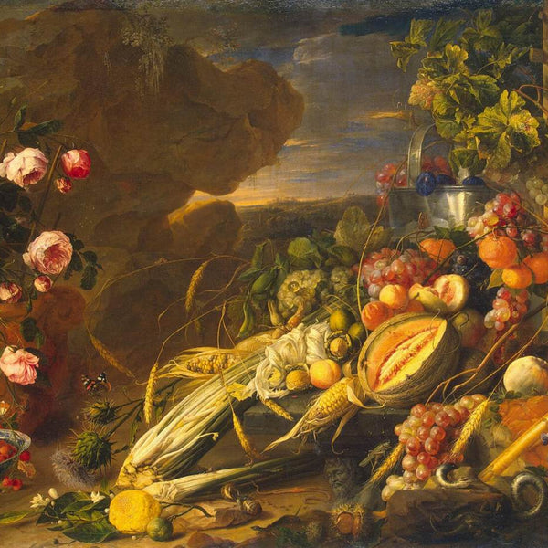 花瓶と果物の水彩画 fruitflo_600x600_crop_center.