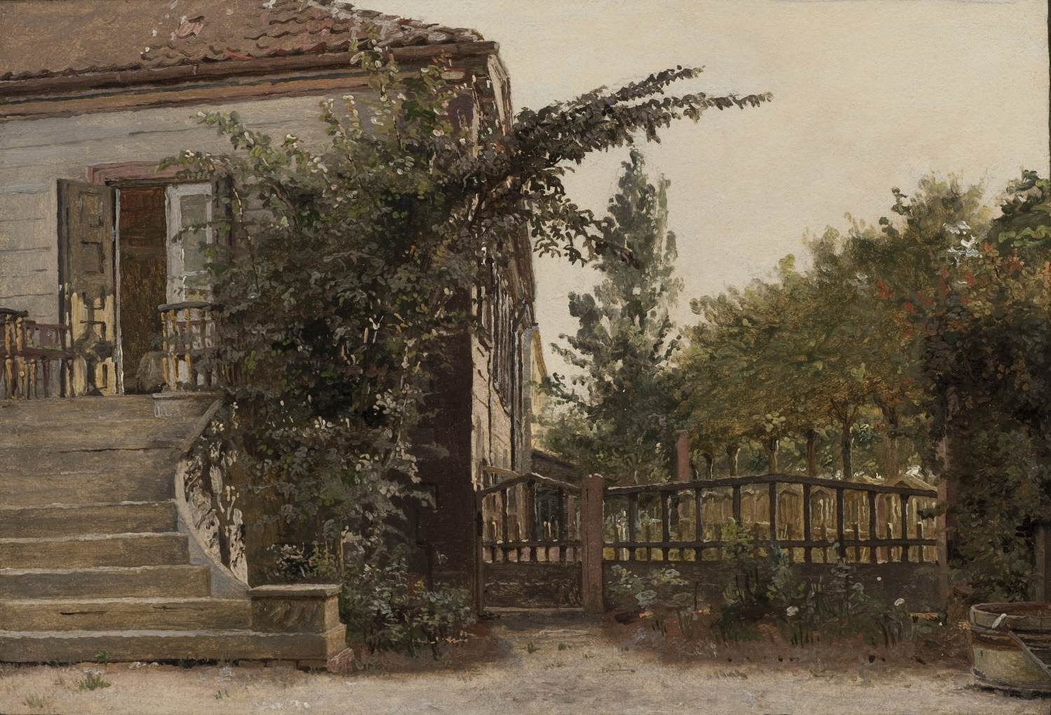 I gradini del giardino che portano allo studio dell'artista in Blegdammen