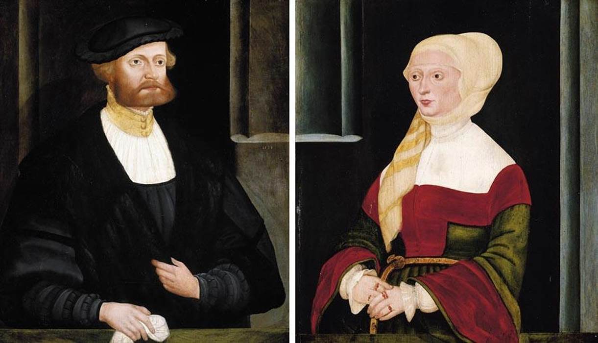 Portraits d'un gentleman et d'une dame