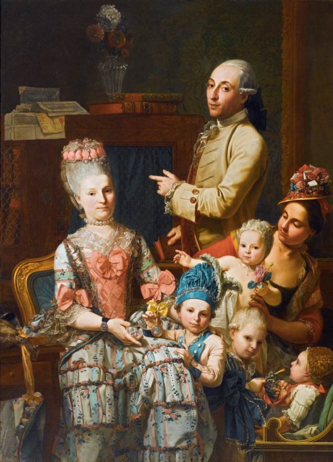 Portrait d'Antonio Ghedini et de sa famille