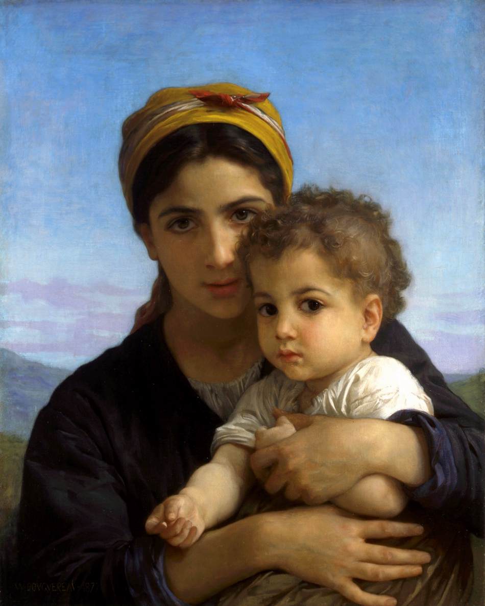 girl with a child