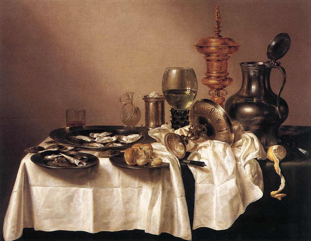 Bodegón mit goldener Tasse