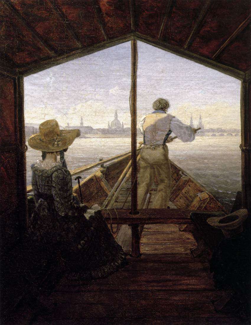 A Gondola On The Elbe Near Dresden