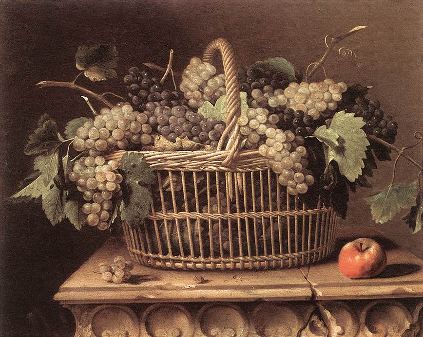 cesto de uvas