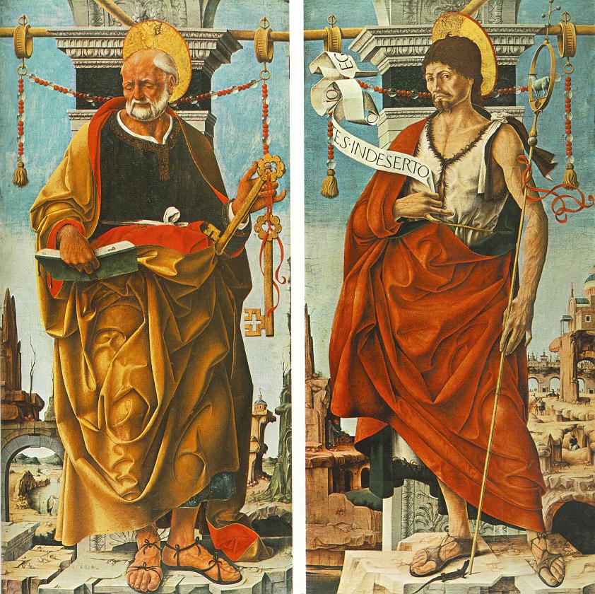 Griffoni Polyptych: Saint Peter and Saint John the Baptist