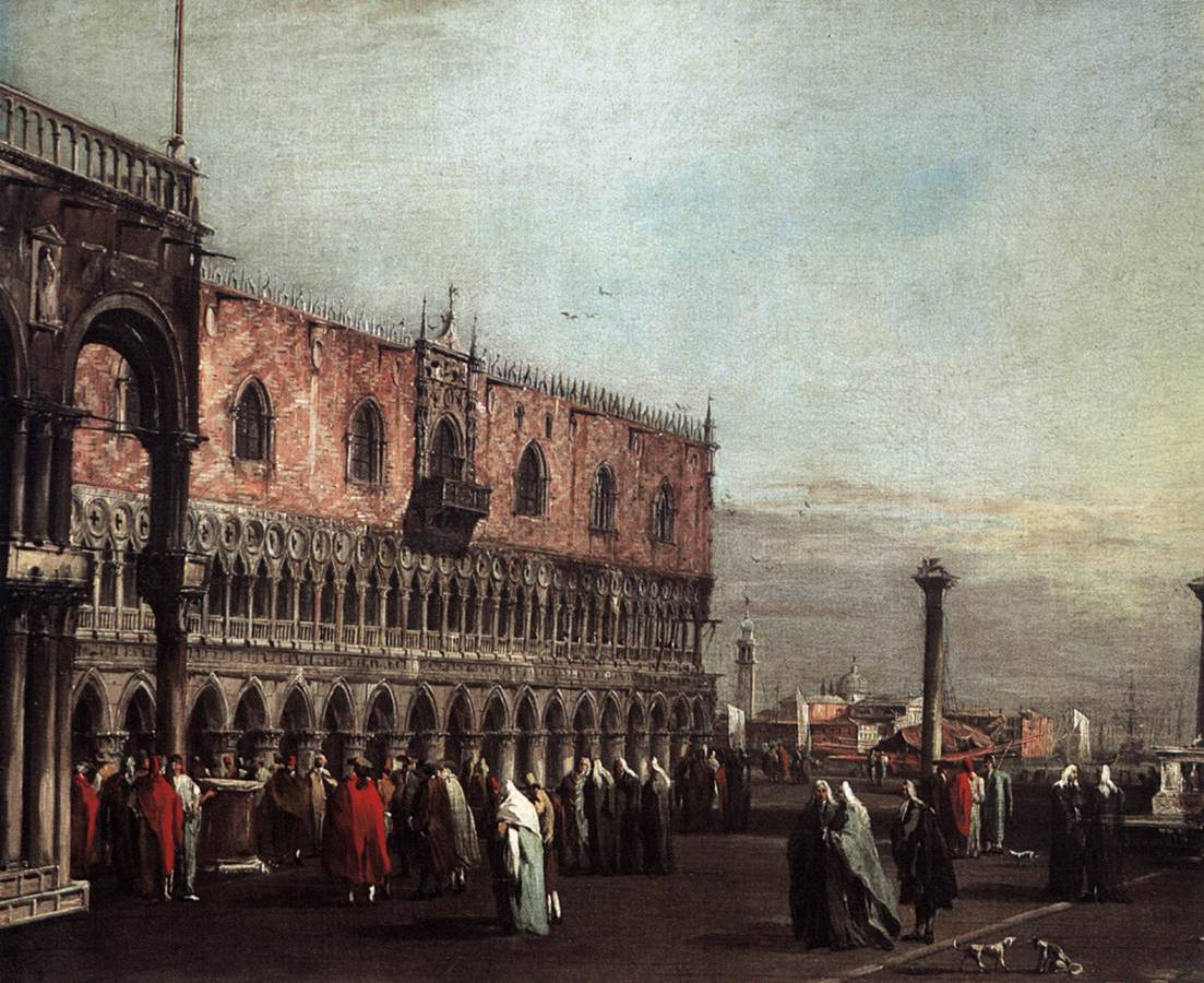 Piazzetta com El Palacio do Doge 