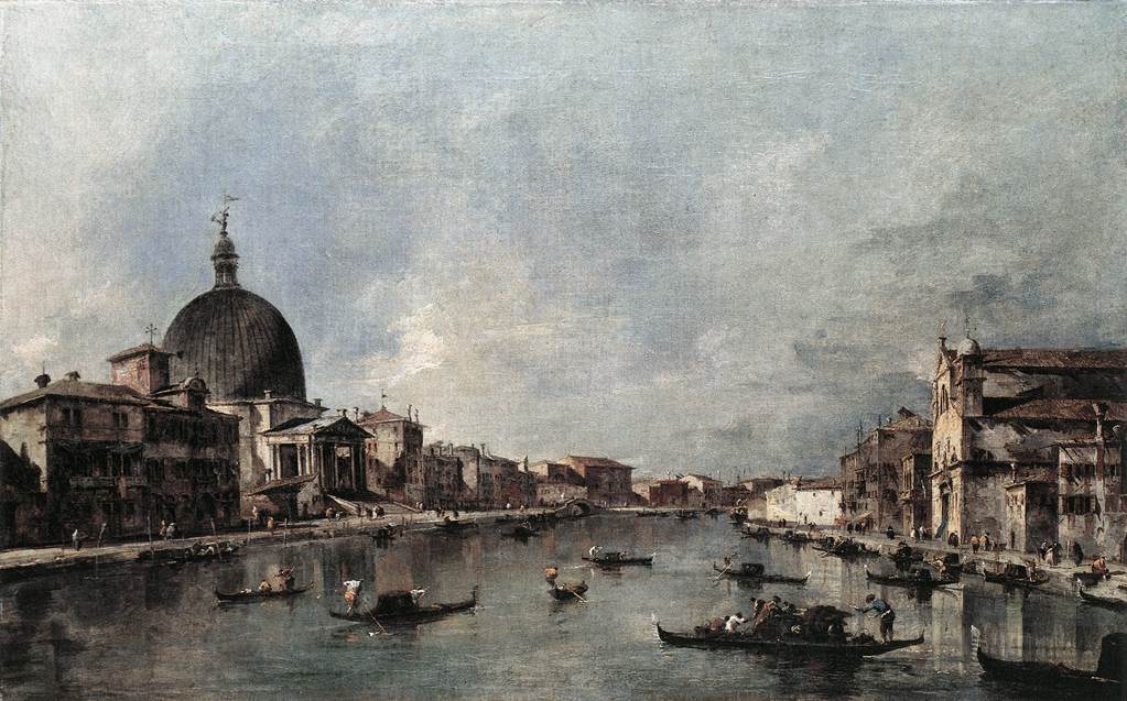 O Grande Canal com San Simeone Piccolo e Santa Lucia