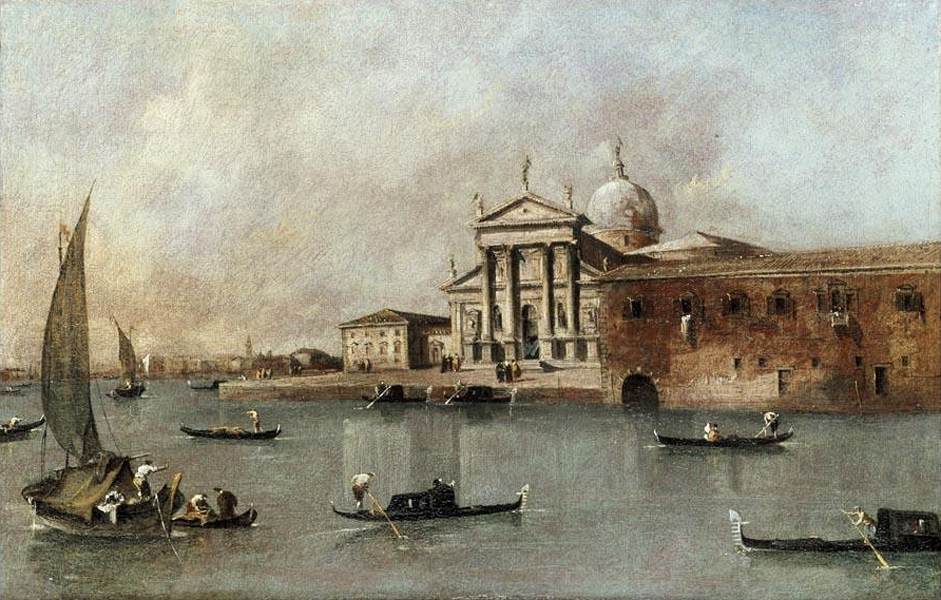 Venedig: Udsigt til San Giorgio Maggiore -kirken set fra Giudecca