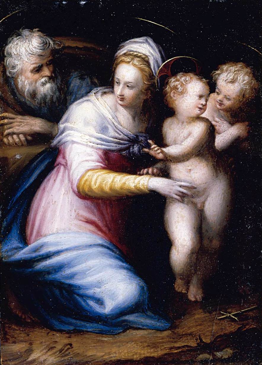 La Sagrada Familia con El Bebé San Juan Bautista