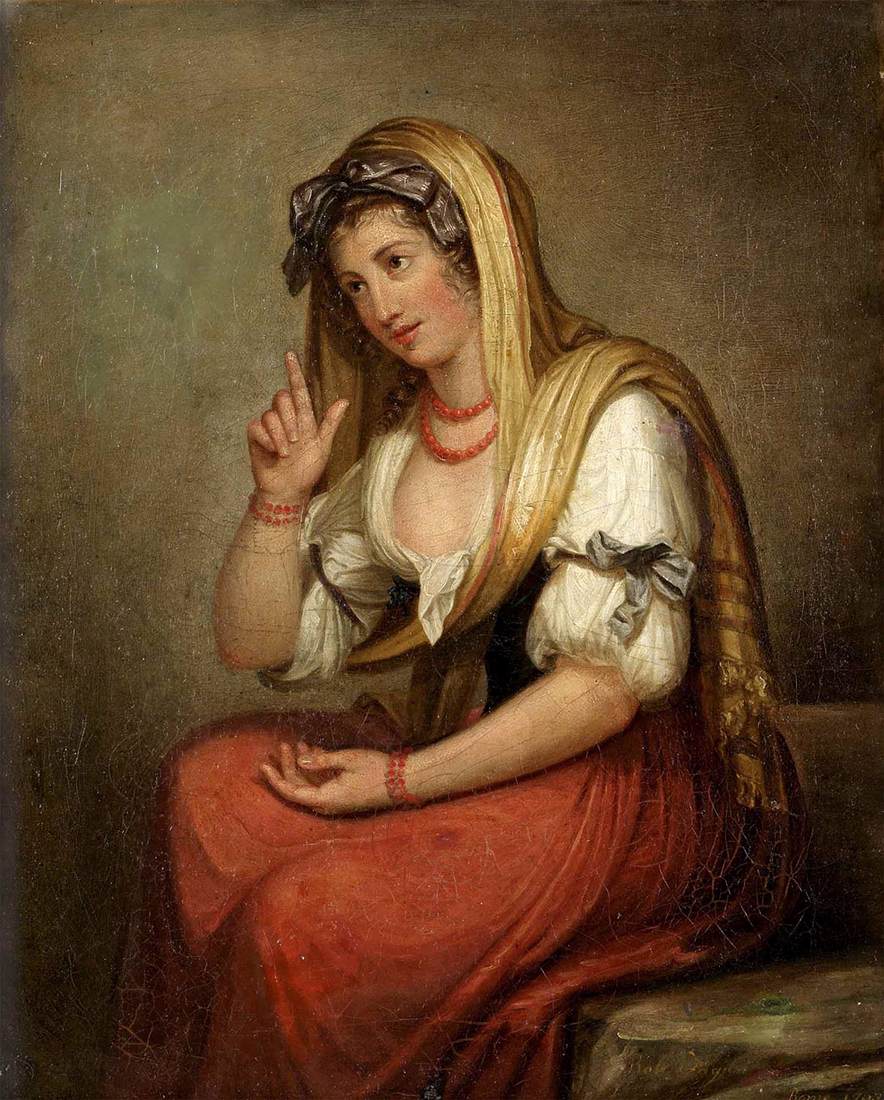 Retrato de Lady Emma Hamilton Como Camponesa Napolitana 