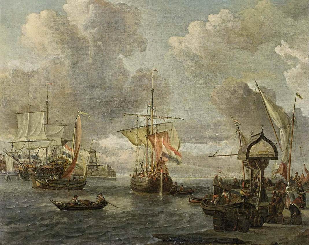 View of a Harbor on the Zuiderzee
