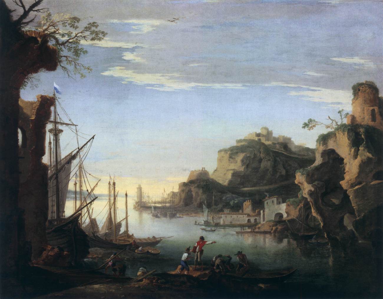 port with ruins