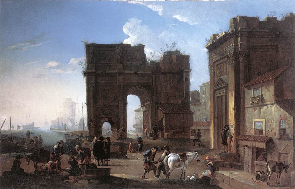 View of the Port with the Triumphal Arch