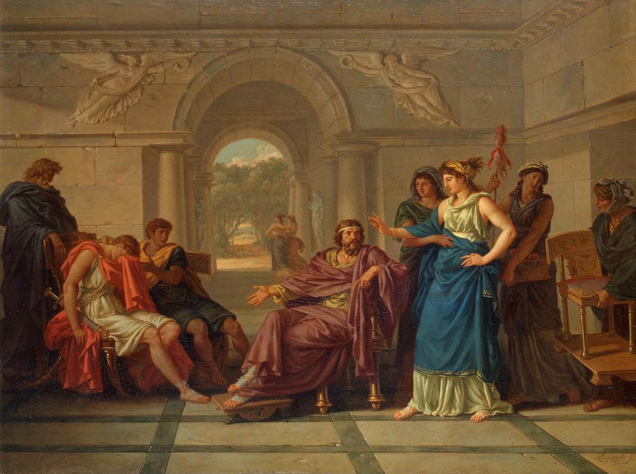 Helena erkennt Telemachus, Sohn von Odysseus an