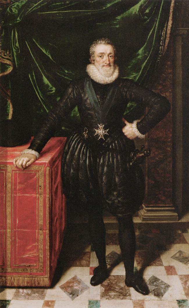 Henry IV, Fransa Kralı Siyah elbise ile