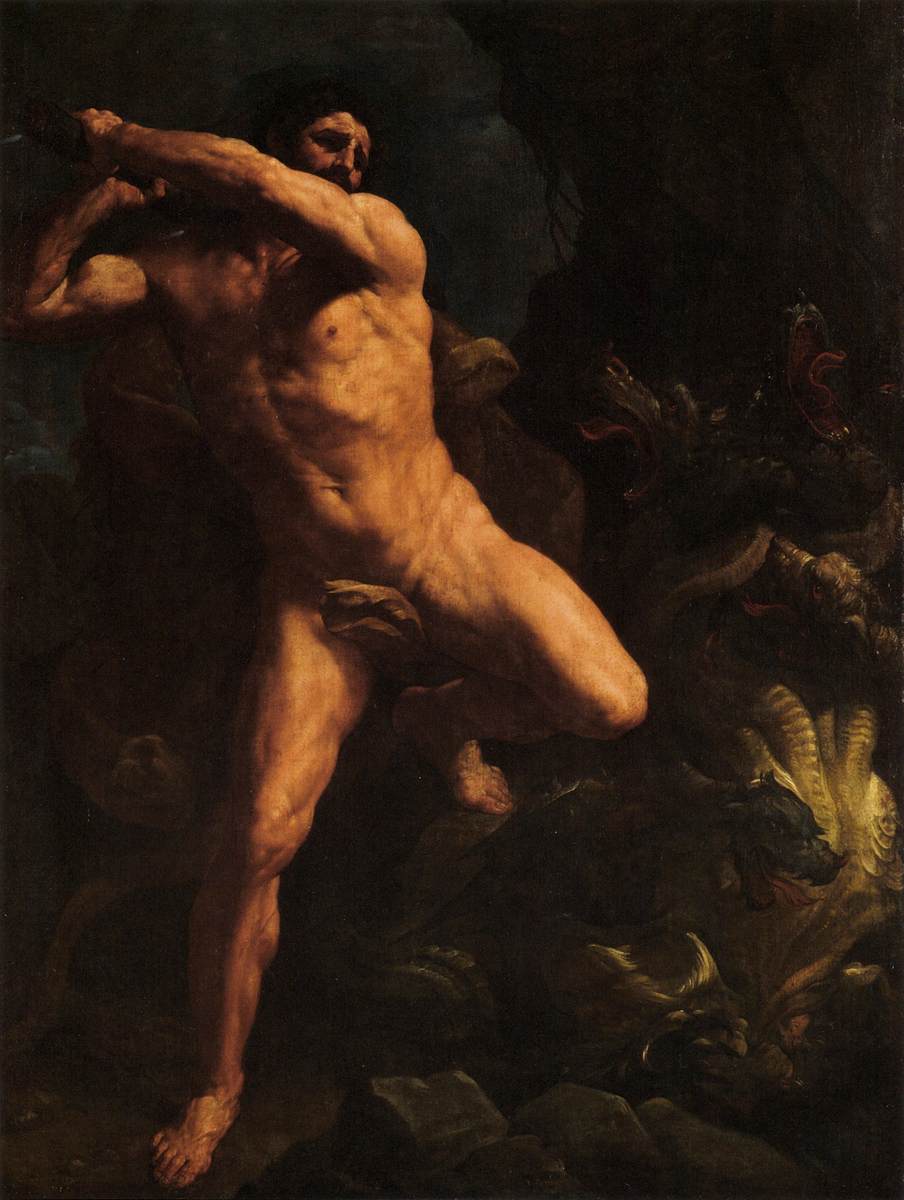 Hercules pokonujący hydrę Lerma