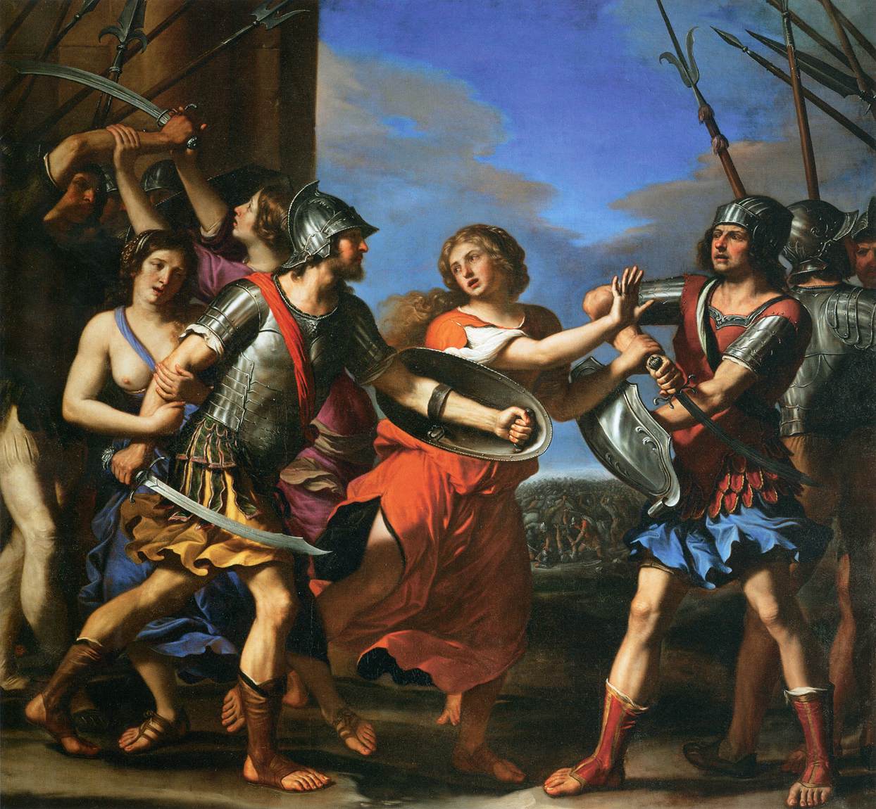 Hersilia séparant Romulus et Tatius