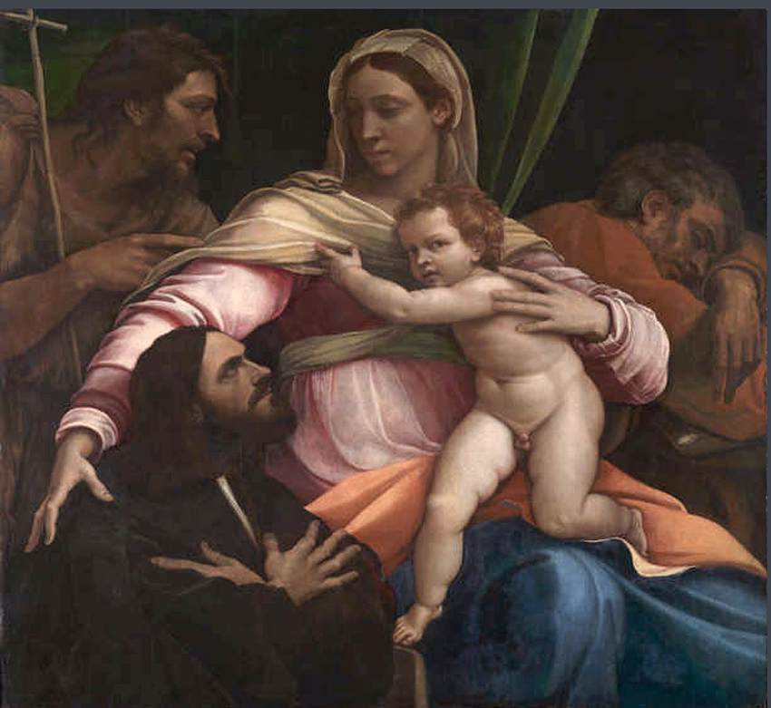 The Holy Family with Saint John the Baptist and a Donor