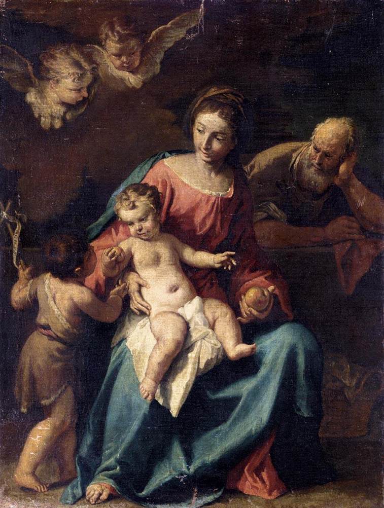 Sagrada Familia med babyen San Juan Bautista