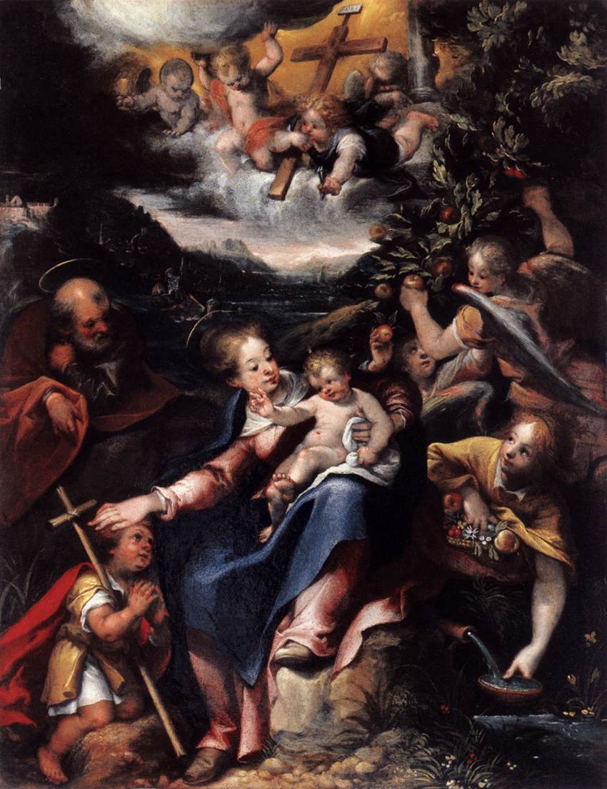 A Sagrada Família com o Menino São João Batista em uma Paisagem