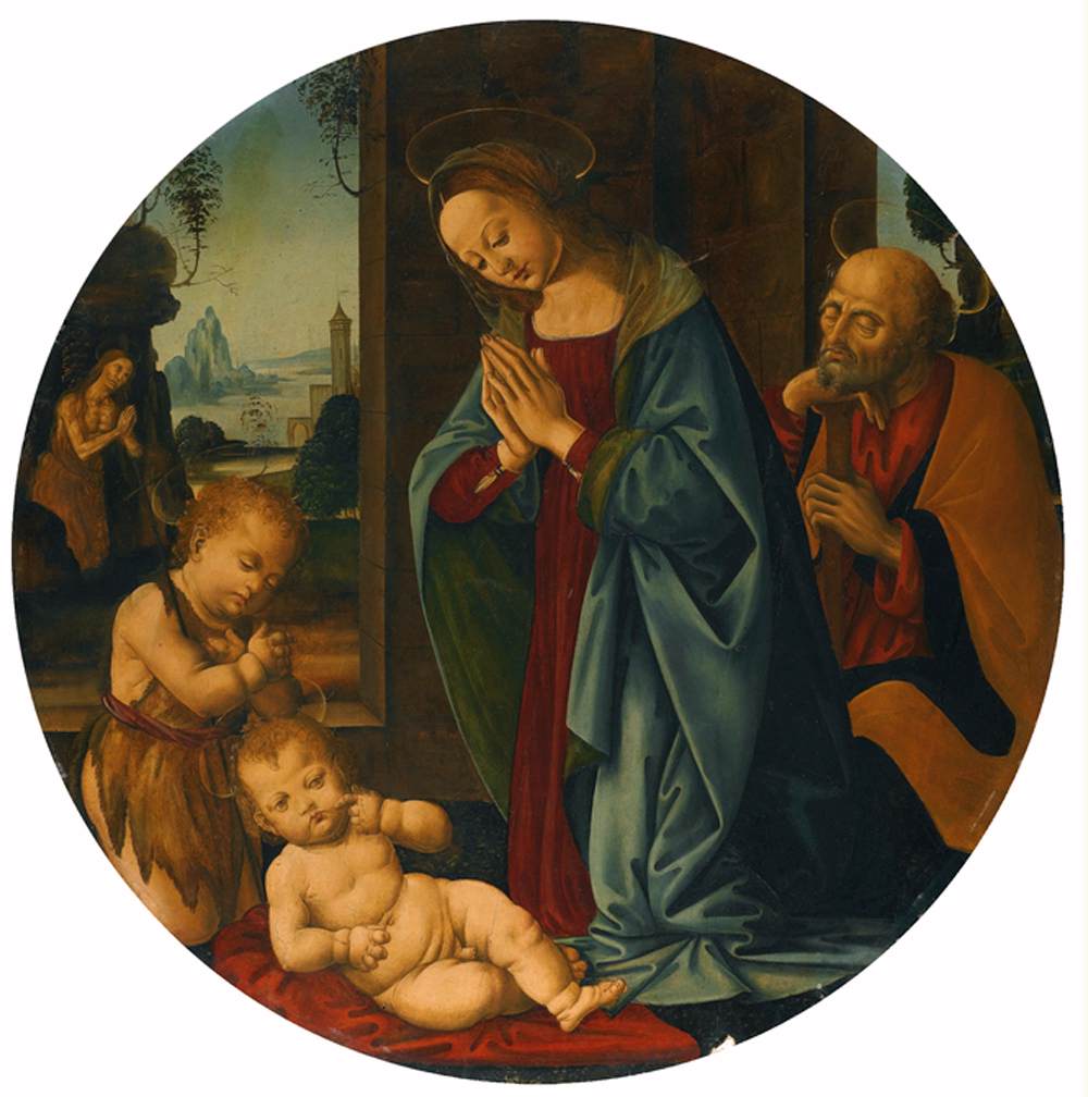 La Sagrada Familia con El Bebé San Juan Bautista