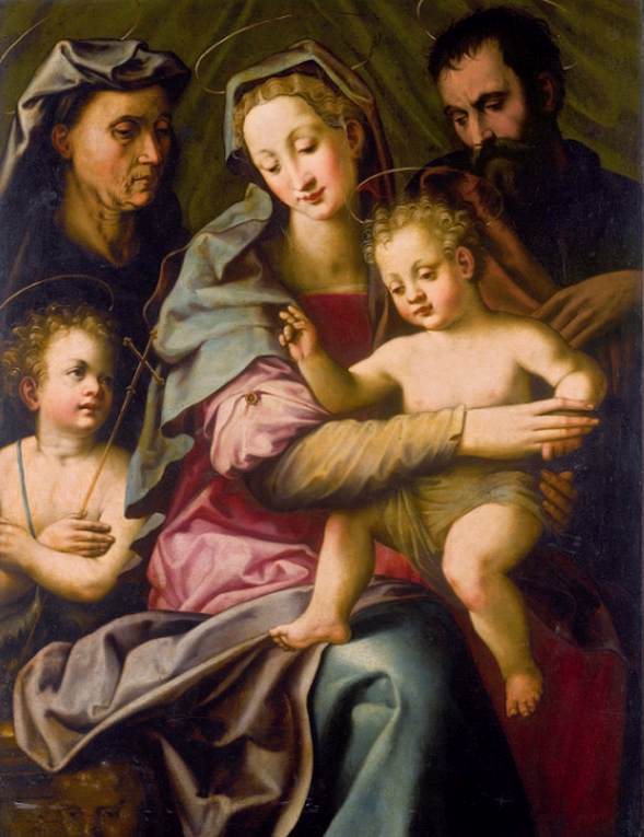 A Sagrada Família com Santa Isabel e o Jovem São João Batista
