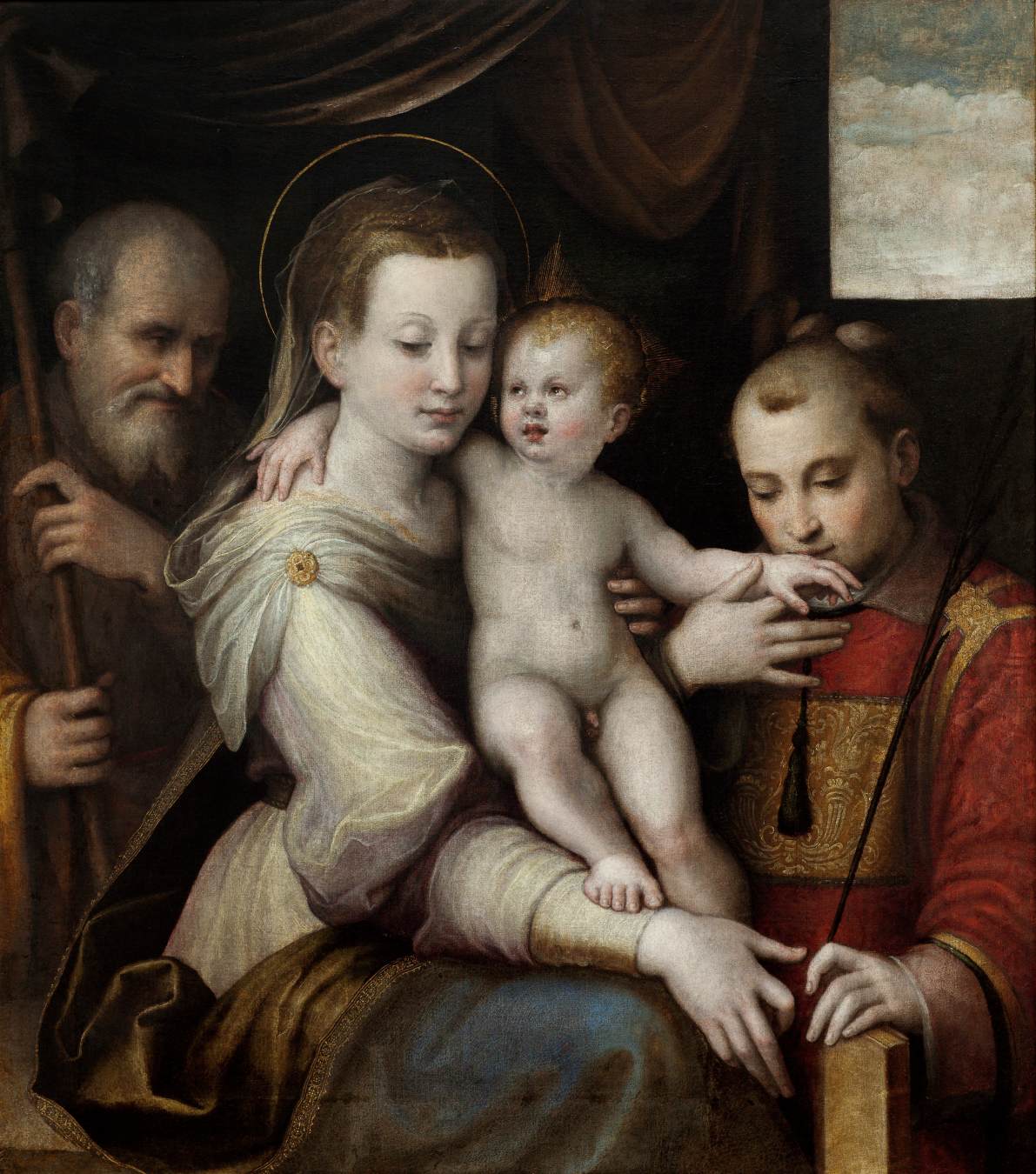 La famiglia sacra con San Esteban