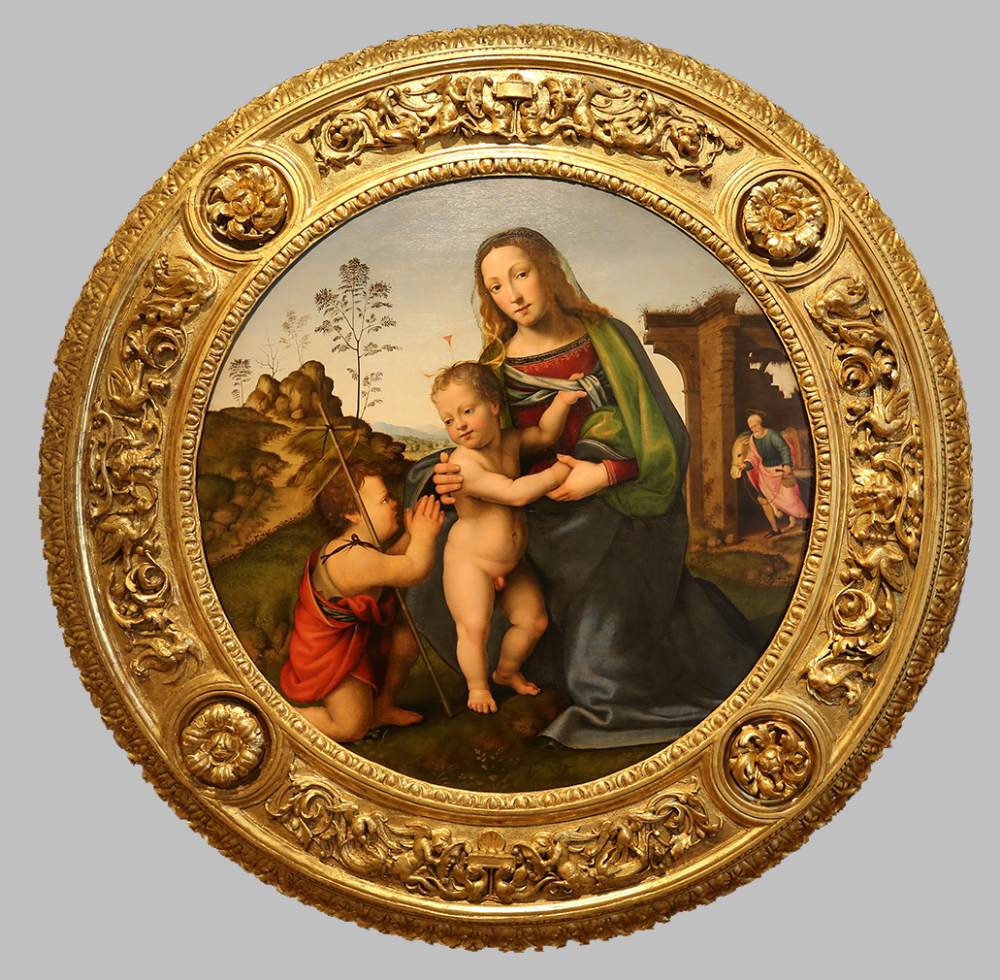 De Sagrada Familia met de baby San Juan Bautista
