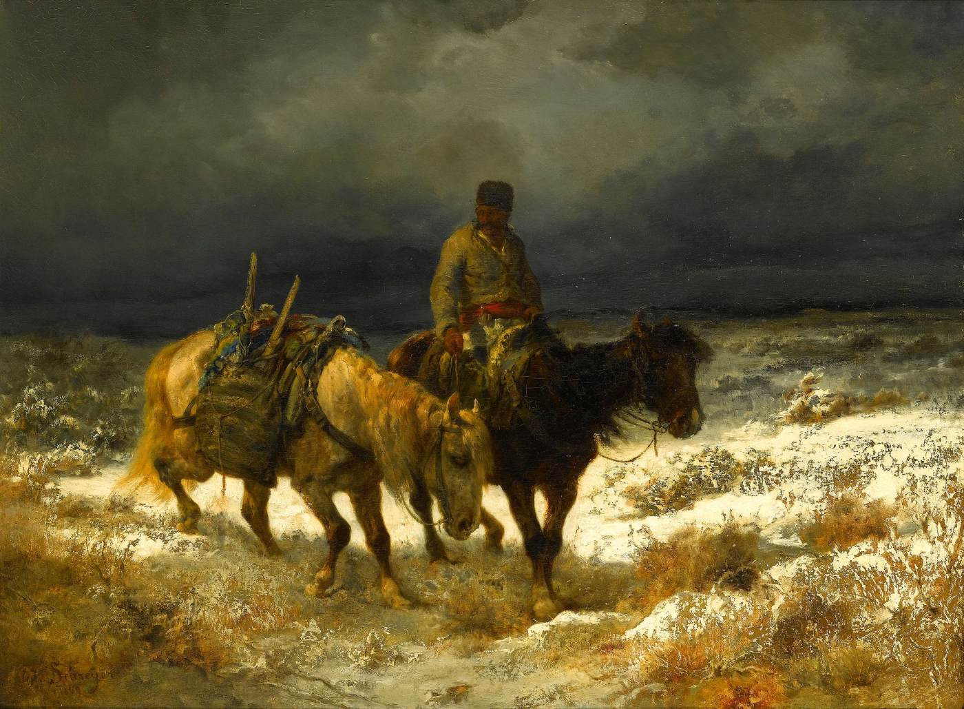 Horseman in the Russian Steppe