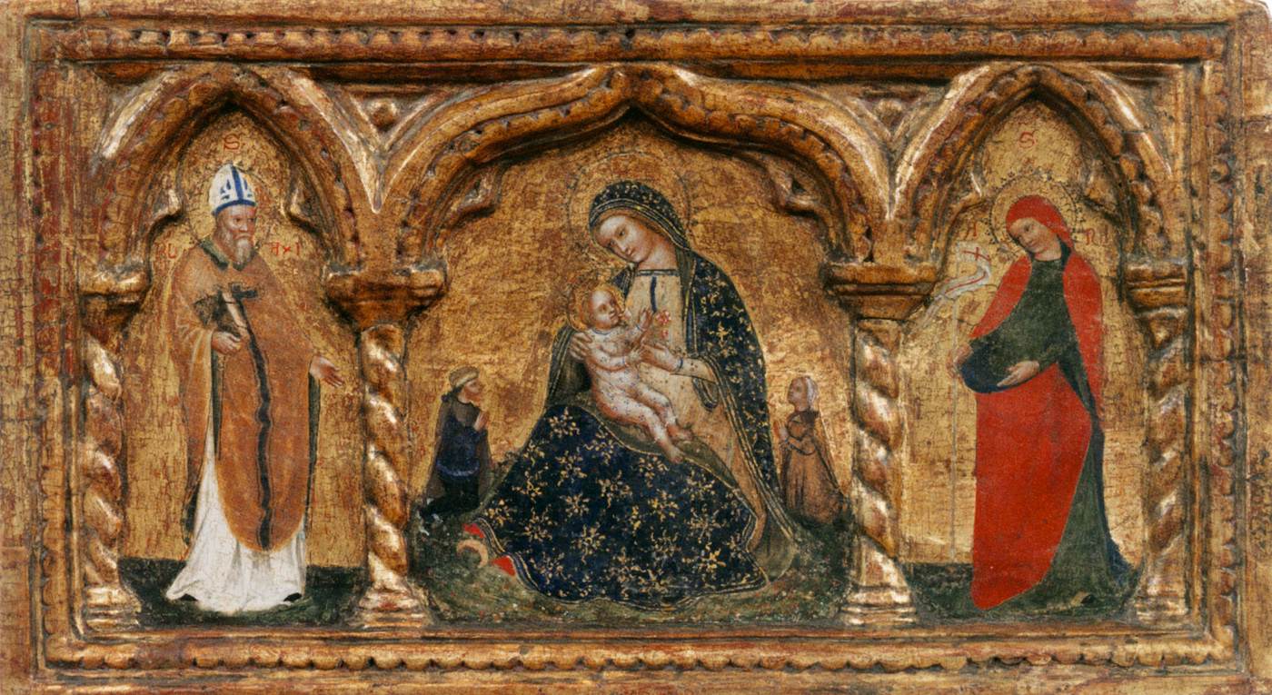 La vierge de l'humilité avec San Blaise et Helena