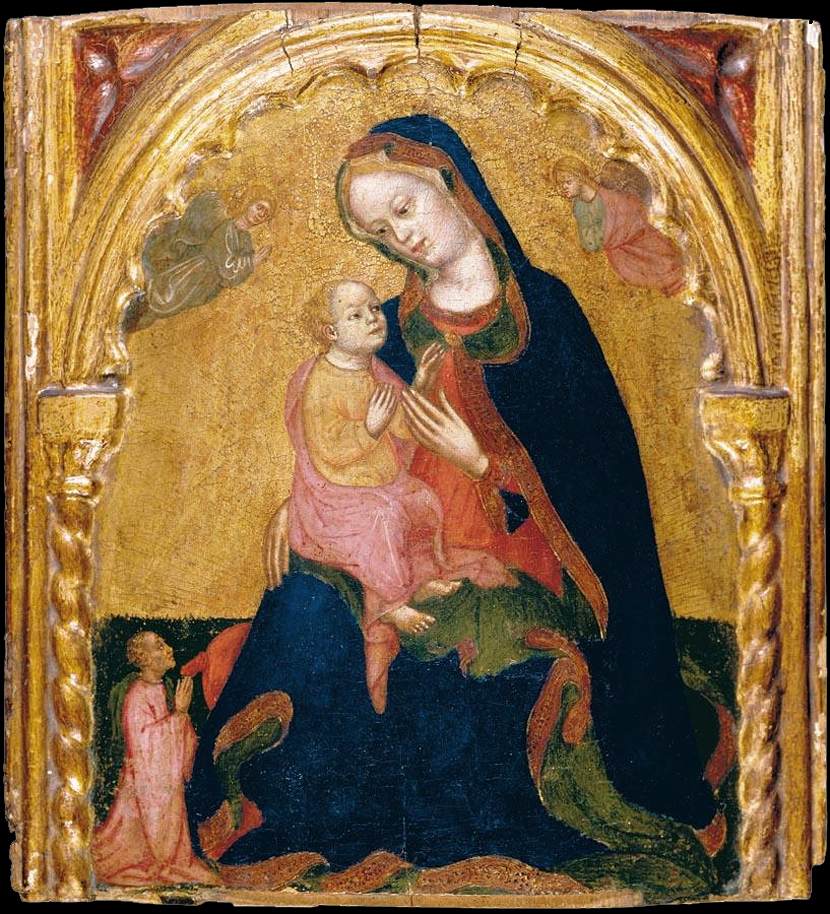 La Virgen de La Humildad con un Donante y Ángeles
