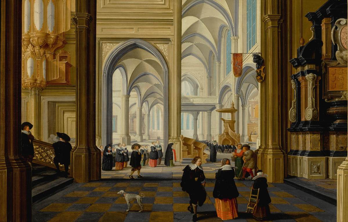 Intérieur d'église imaginaire