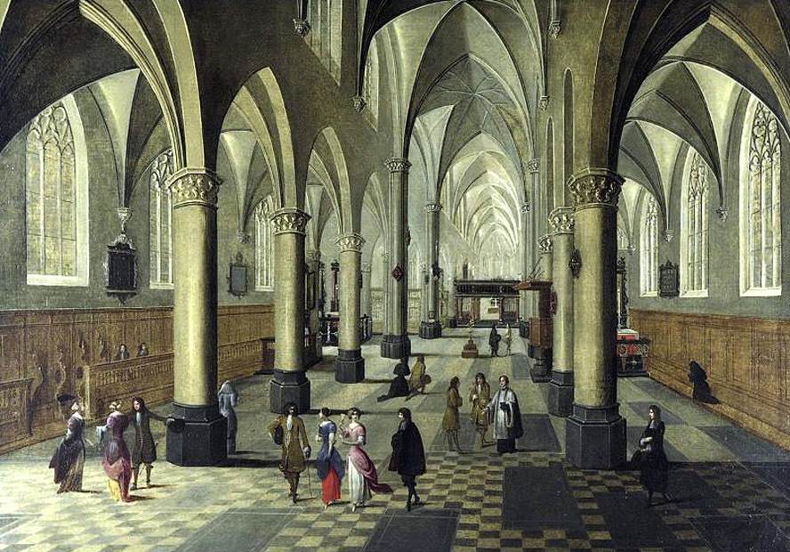 Interiør af en katedral