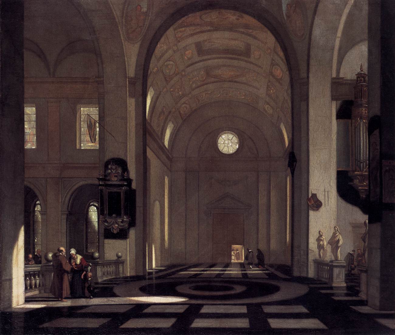 À l'intérieur d'une église baroque