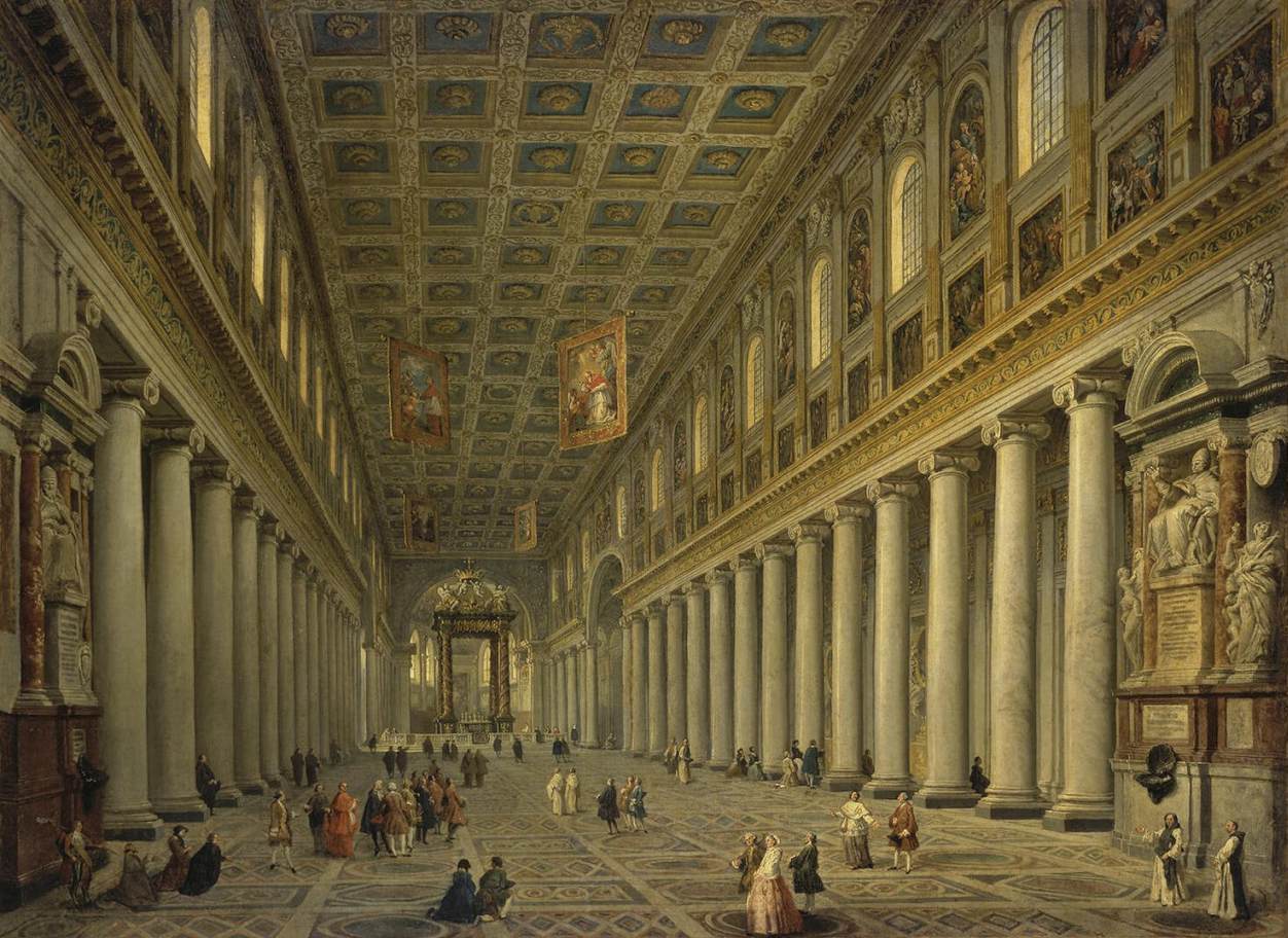 Interiør af Santa María Maggiore i Rom