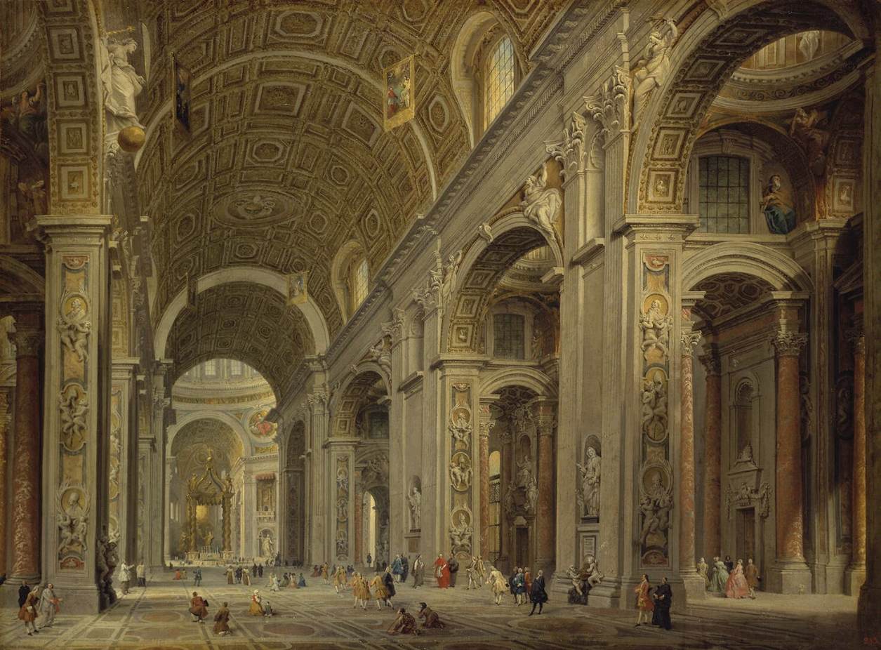 Interior of Saint Peter in Rome